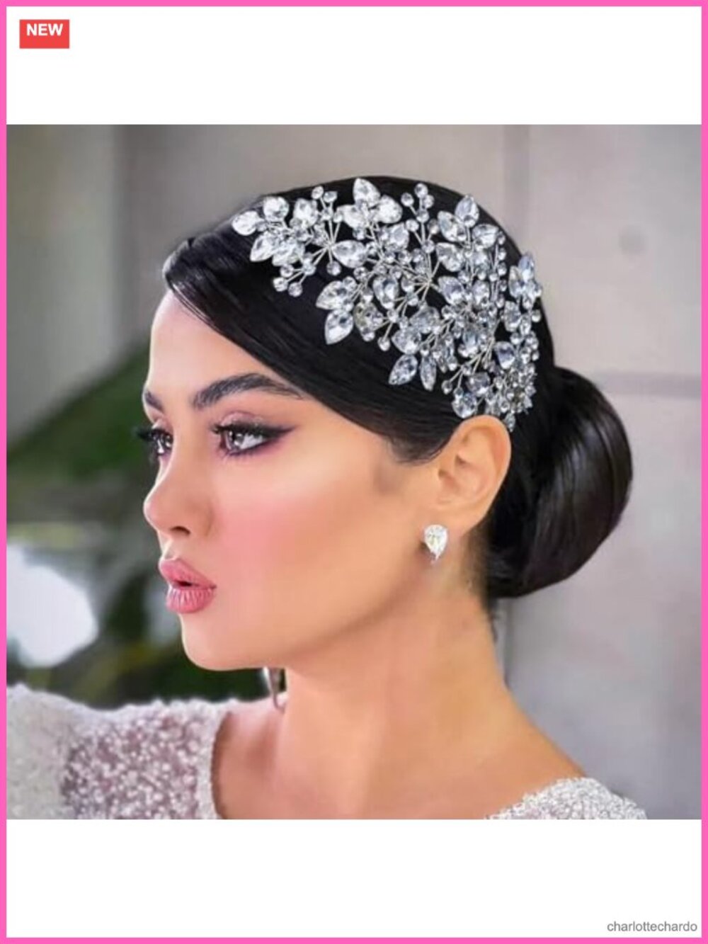 Rhinestone Leaf Bridal Hair Piece Wedding Headband
